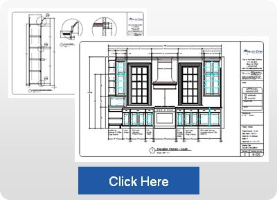 Custom kitchen shop drawings with beaded face frame